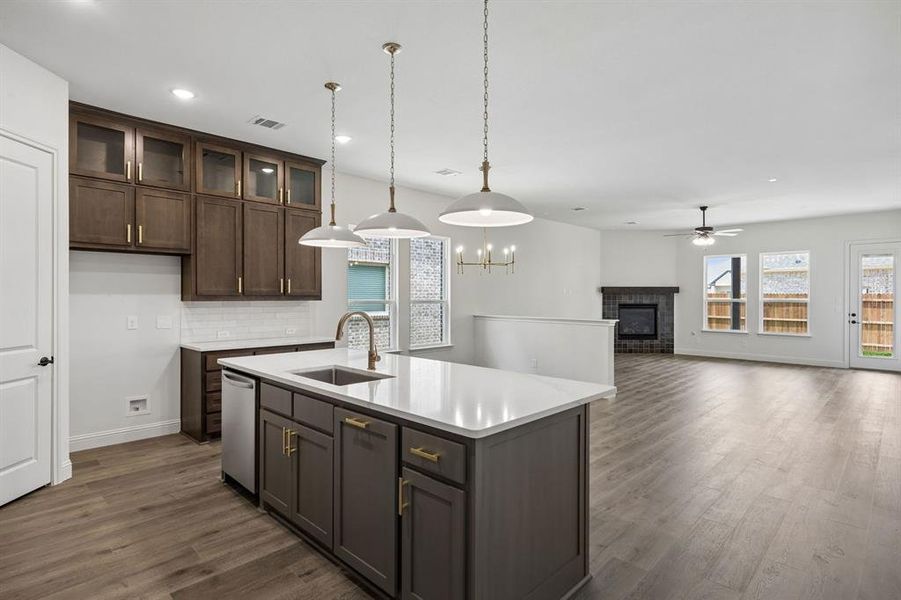 Furnished interior view inside a new home in Country Lakes, Denton (Image 5).