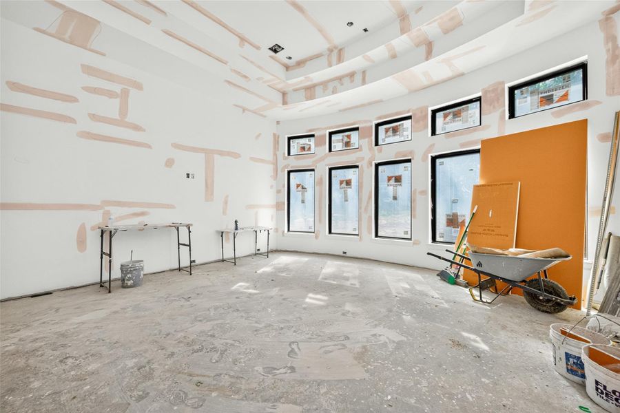 Primary bedroom will be accented with hardwood floors and tray ceilings