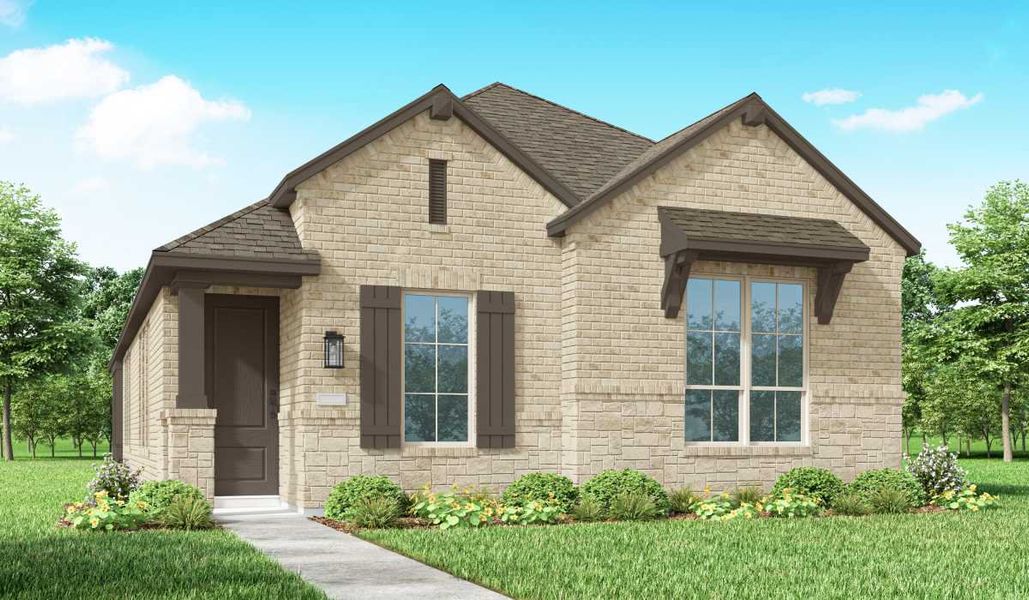 Representative exterior photo of a completed home built from the Dawson Plan by Highland Homes in Mosaic: 40ft. lots, Celina, TX (Image 20). Representative exterior photo of a completed home built from the Dawson Plan by Highland Homes in Mosaic: 40ft. lots, Celina, TX (Image 20).