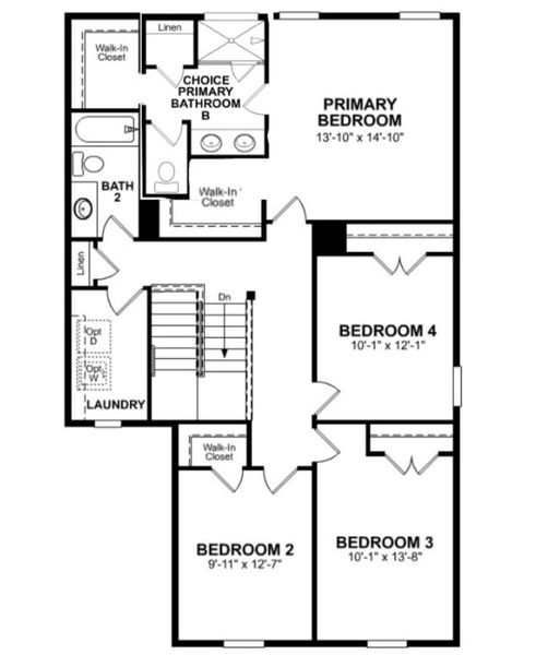 2D floor plan layout of this home in Somerset, Myrtle Beach, SC (Image 3).