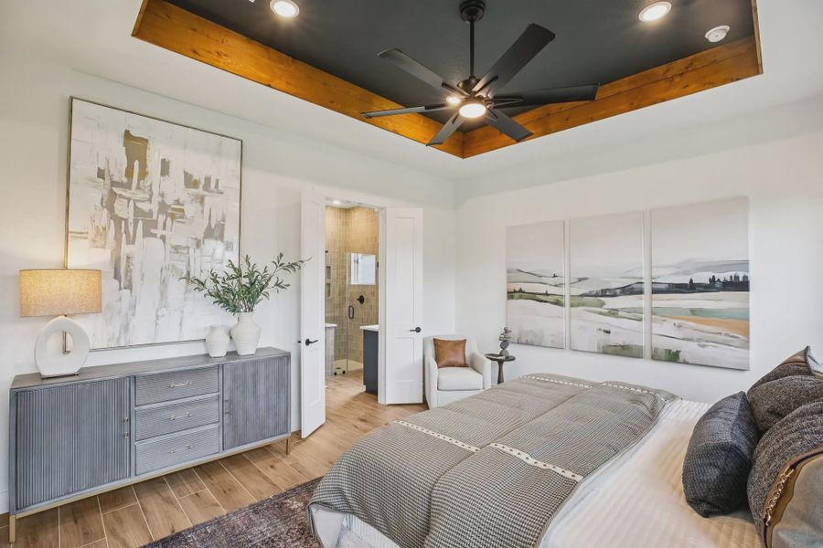 Representative furnished interior of a home built from the Dayton by Chesmar Homes in Bridgeland 45's, Cypress (Image 26).