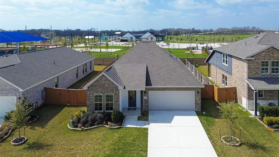 Eye-level view of the home’s inviting front exterior