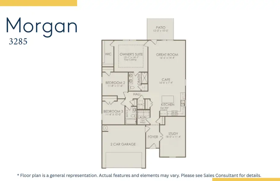 2D floor plan layout of this home in Crescent Cove, Myrtle Beach, SC (Image 4).