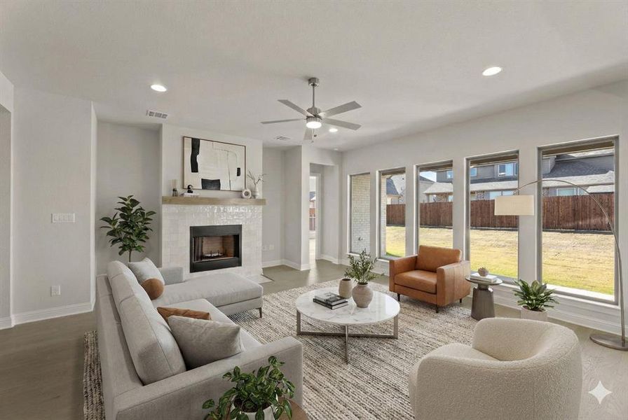 Furnished interior view inside a new home in Ridgepoint - Phase 1, Midlothian (Image 15).