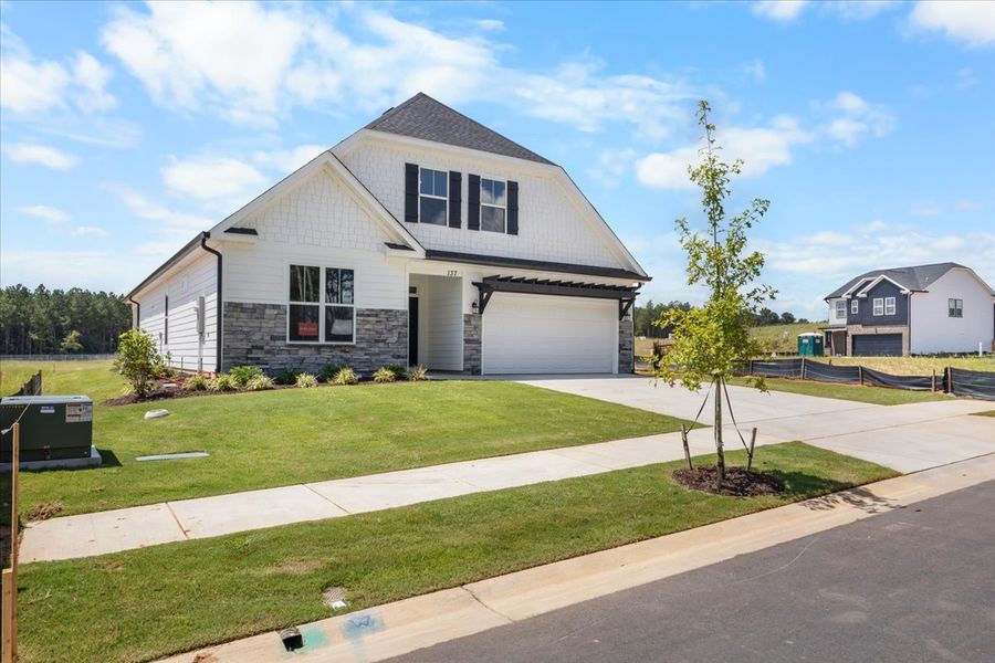 Front exterior of a new home in Tillery Park, Grovetown, GA, highlighting curb appeal (Image 20).