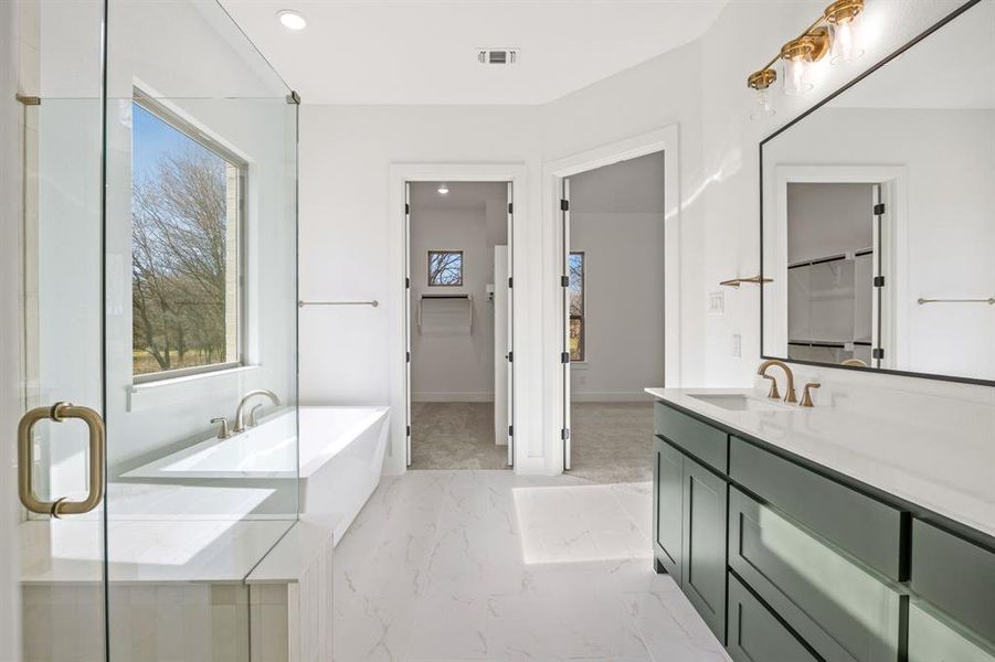 Furnished interior view inside a new home in Rolling Creek Ranch, Aledo (Image 13).