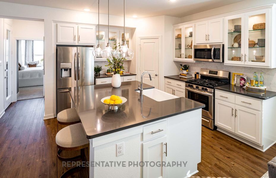 Furnished interior view inside a new home in Meridiana: 40ft. lots, Manvel (Image 13).