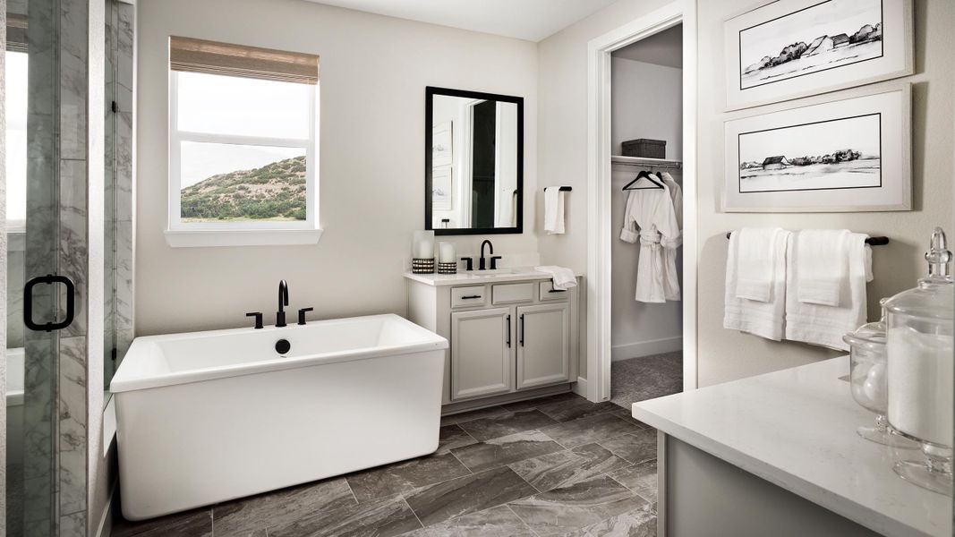 Furnished interior view inside a new home in Hillside at Crystal Valley Destination Collection, Castle Rock (Image 23).