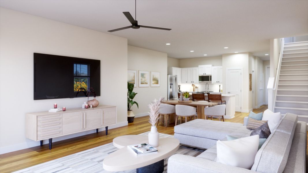 Representative furnished interior of a home built from the Cove by Risewell Homes in Eagletail Landings, Howey-in-the-Hills (Image 9). Representative furnished interior of a home built from the Cove by Risewell Homes in Eagletail Landings, Howey-in-the-Hills (Image 9).