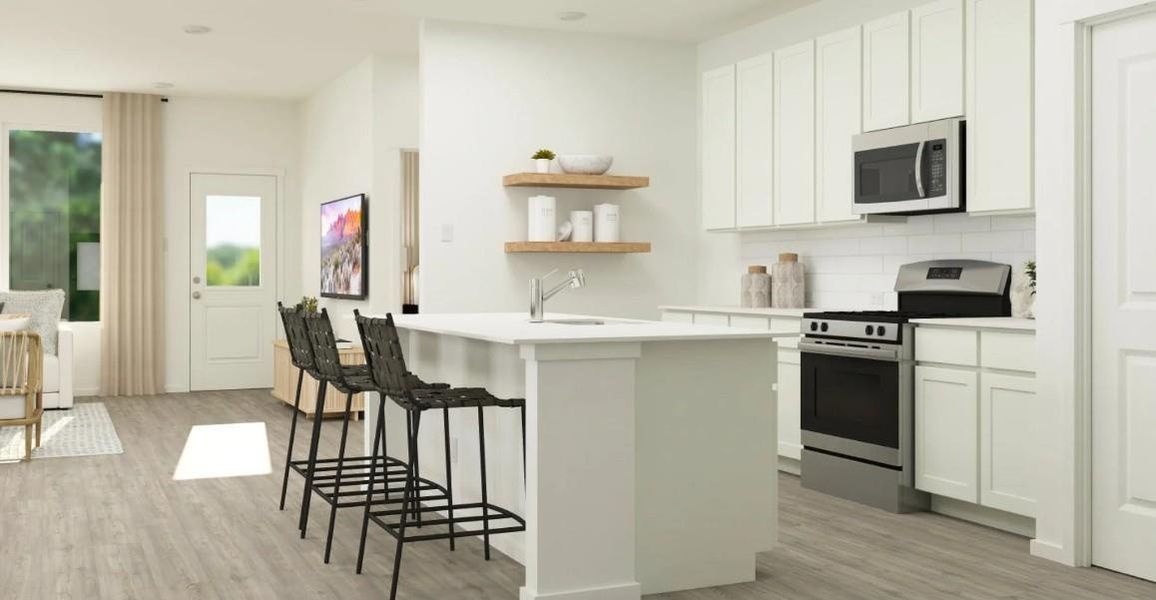 Furnished interior view inside a new home in Winward Cove, Katy (Image 10).