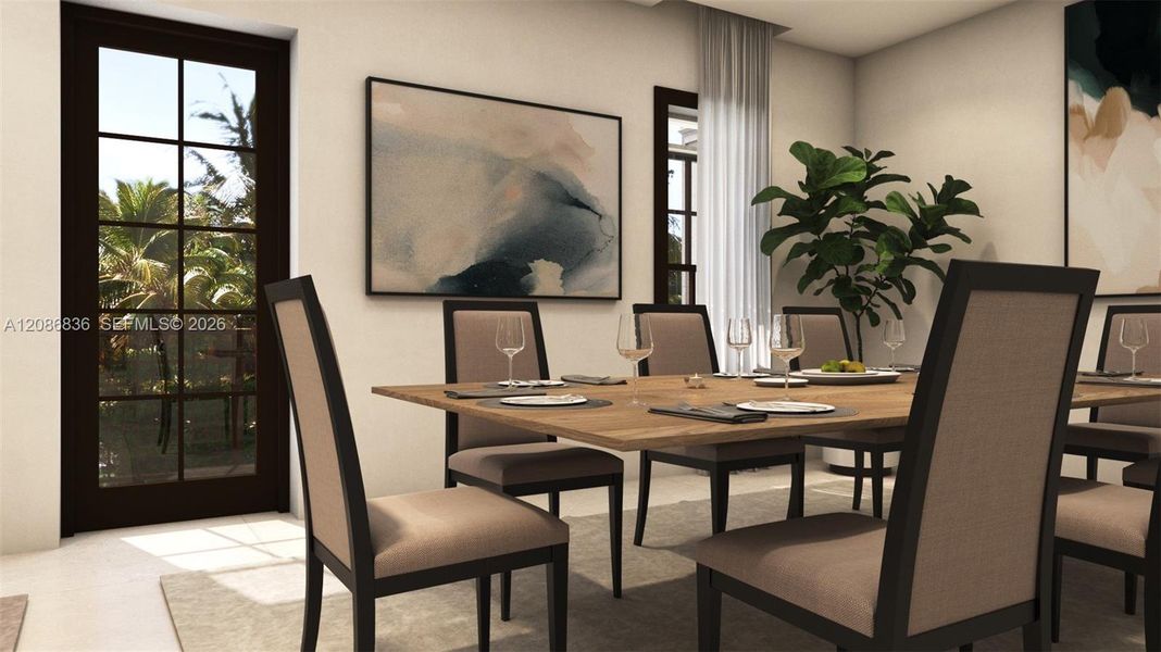 Furnished interior view inside a new home in , Coral Gables (Image 14). Furnished interior view inside a new home in , Coral Gables (Image 14).