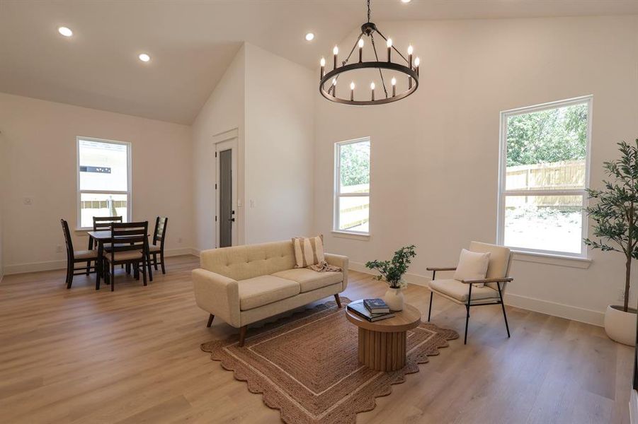 Furnished interior view inside a new home in , Fort Worth (Image 8). Furnished interior view inside a new home in , Fort Worth (Image 8).