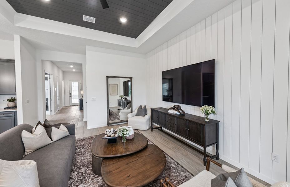 Representative furnished interior of a home built from the Prestige by Del Webb in Explore Verona, Dade City (Image 5).