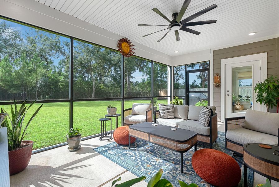 Exterior details and patio area of a home in Sea Island Preserve, Johns Island (Image 3).