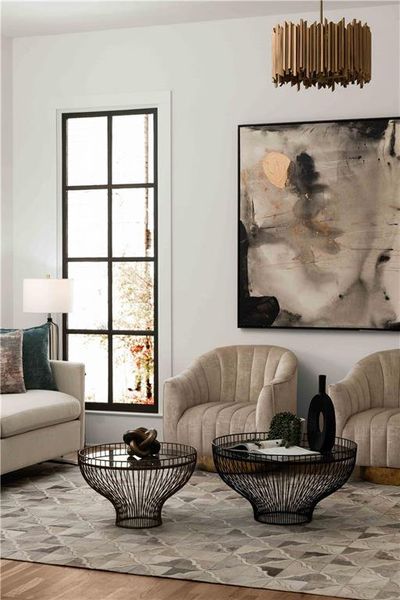 Furnished interior view inside a new home in , Atlanta (Image 35).
