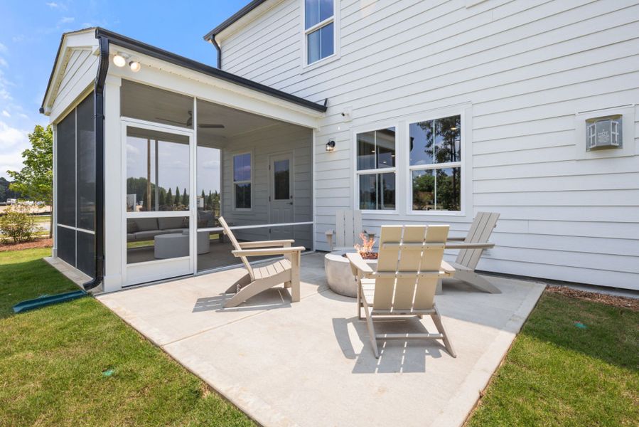 Exterior details and patio area of a home in Providence Oaks, Fuquay Varina (Image 21).