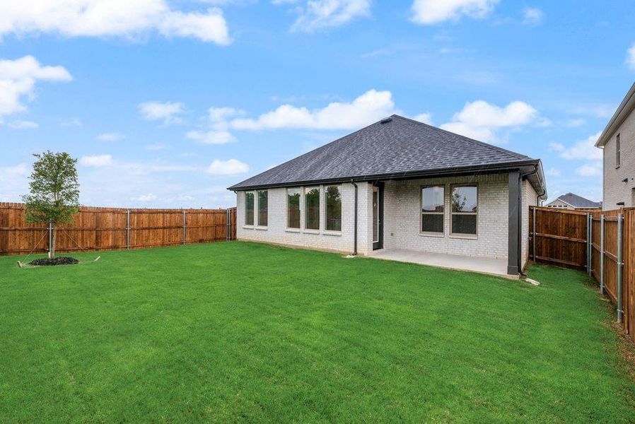 Exterior details and patio area of a home in Sutton Fields, Celina (Image 4). Exterior details and patio area of a home in Sutton Fields, Celina (Image 4).