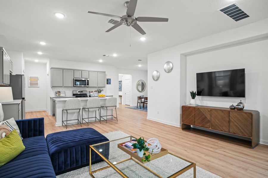 Living room in the Oak home plan by Trophy Signature Homes – REPRESENTATIVE PHOTO Living room in the Oak home plan by Trophy Signature Homes – REPRESENTATIVE PHOTO