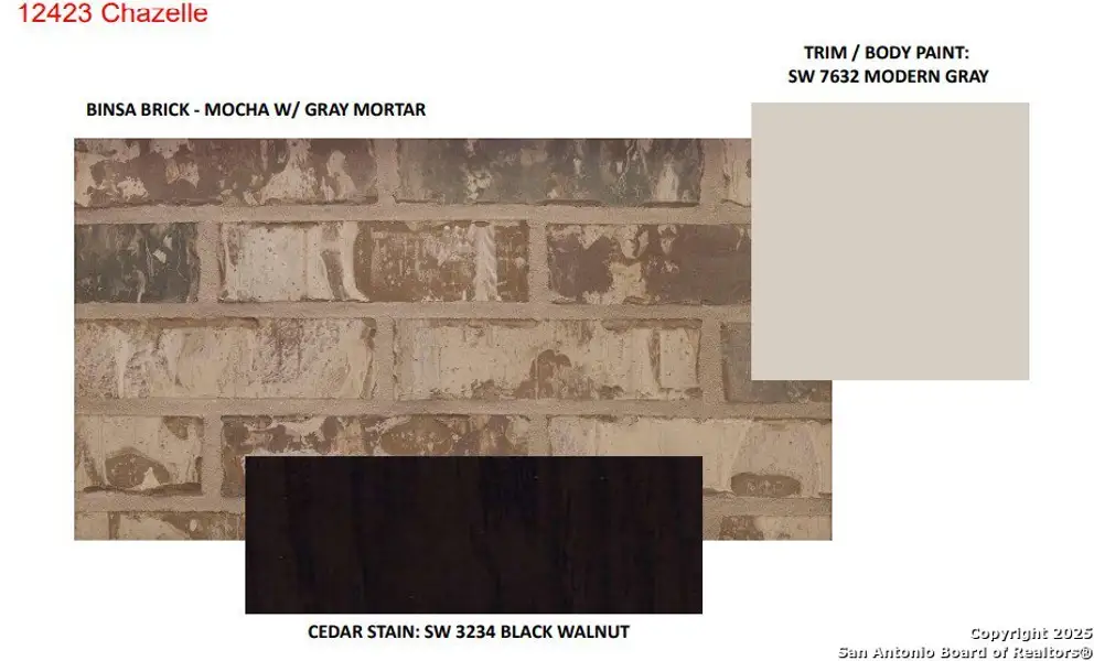 Sample of building materials used in homes in Davis Ranch, San Antonio (Image 4). Sample of building materials used in homes in Davis Ranch, San Antonio (Image 4).