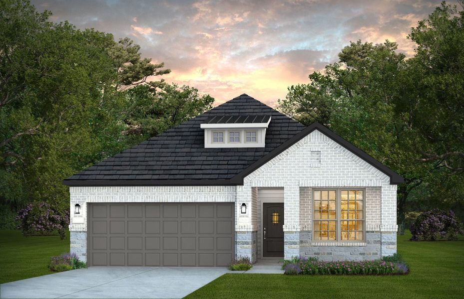 Representative exterior photo of a completed home built from the Oakmont by Pulte Homes in Windcress, Cove, TX (Image 13).