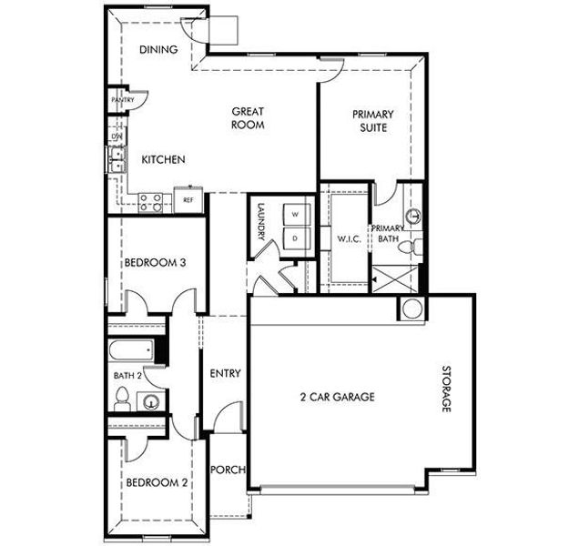 2D floor plan layout of this home in Waterstone Crossing, Kyle, TX (Image 3). 2D floor plan layout of this home in Waterstone Crossing, Kyle, TX (Image 3).