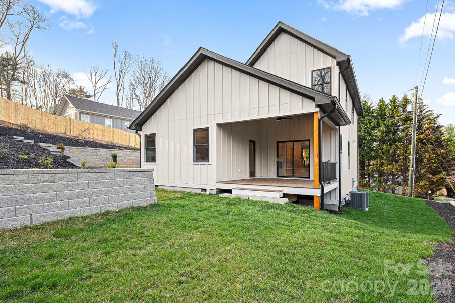 Exterior details and patio area of a home in , Asheville (Image 4). Exterior details and patio area of a home in , Asheville (Image 4).
