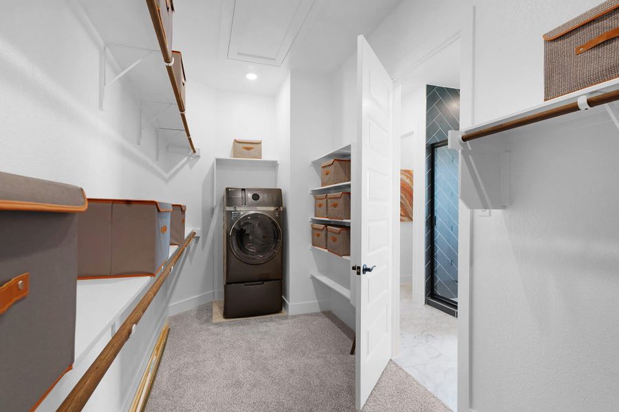 Furnished interior view inside a new home in Lariat, Liberty Hill (Image 109).