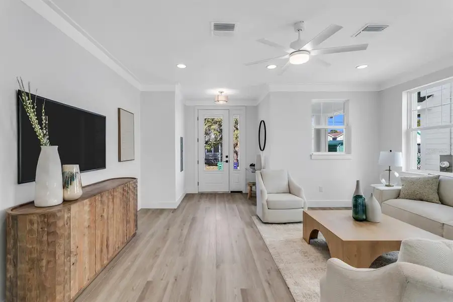 Furnished interior view inside a new home in , Tampa (Image 9). Furnished interior view inside a new home in , Tampa (Image 9).