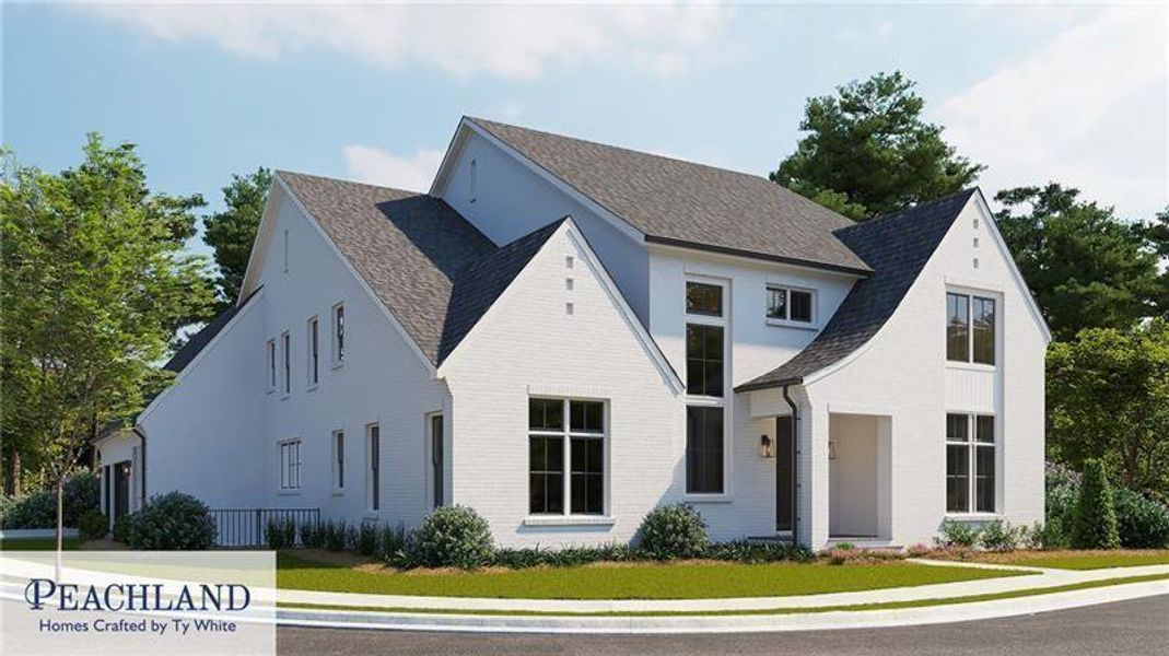 Front exterior of a new home in , Alpharetta, GA, highlighting curb appeal (Image 1).