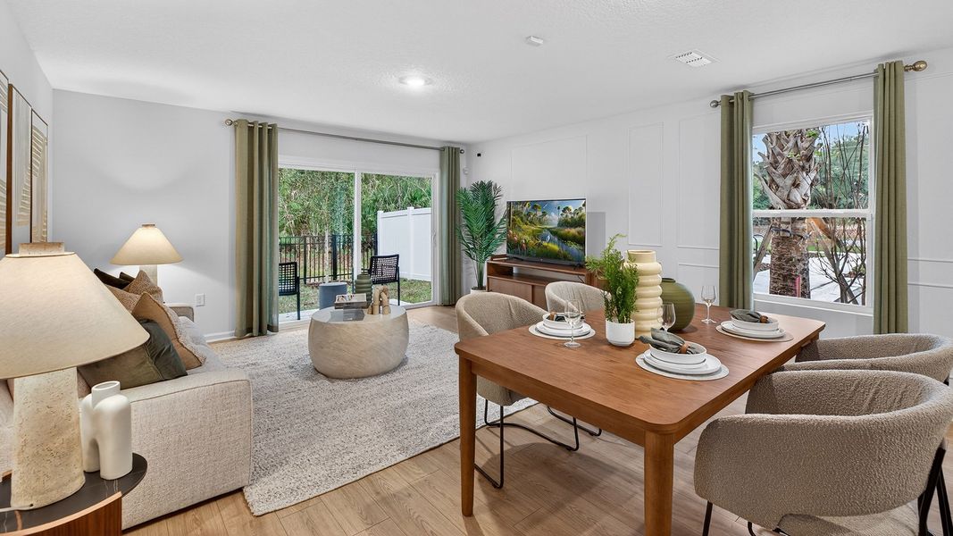 Representative furnished interior of a home built from the Carson by D.R. Horton in Hansen Creek, Jacksonville (Image 12).