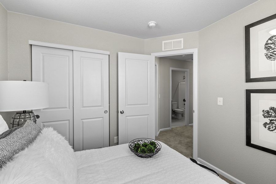 Furnished interior view inside a new home in Muegge Farms, Bennett (Image 19). Furnished interior view inside a new home in Muegge Farms, Bennett (Image 19).