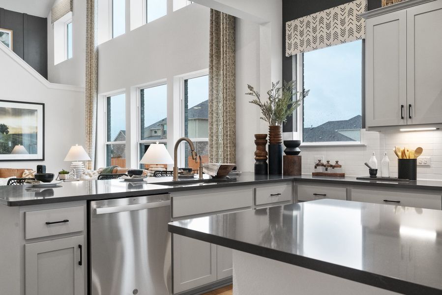 Furnished interior view inside a new home in The Grove at Blackhawk, Pflugerville (Image 48). Furnished interior view inside a new home in The Grove at Blackhawk, Pflugerville (Image 48).