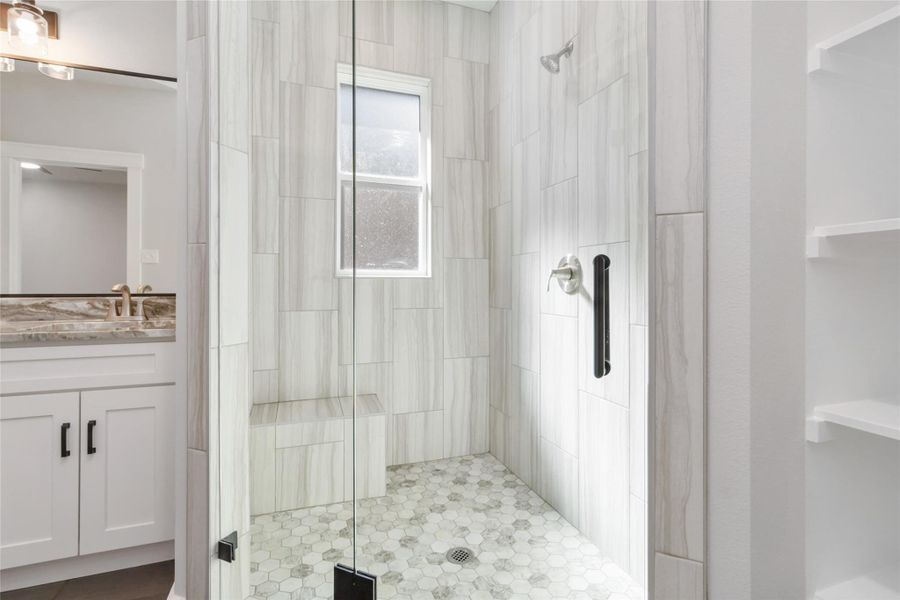 Primary ensuite with walk-in shower