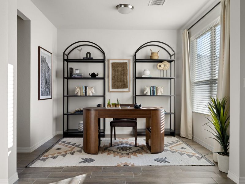 Representative furnished interior of a home built from the Ocotillo by View Homes in Summer Sky, El Paso (Image 6).