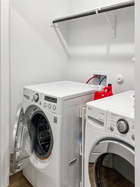 Hall laundry room, washer and dryer available for tenant use!