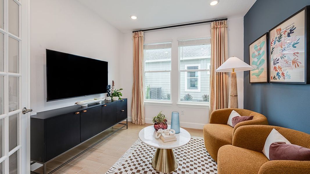Furnished interior view inside a new home in Esplanade at St. Marys, St. Marys (Image 9).