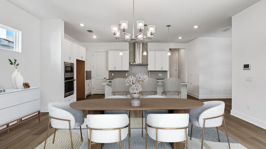 The Virtually Staged Dining Room and Kitchen The Virtually Staged Dining Room and Kitchen