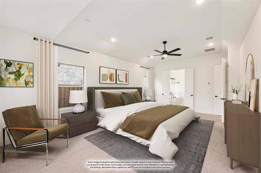 Furnished interior view inside a new home in Windsong Ranch Classic 61, Prosper (Image 14).