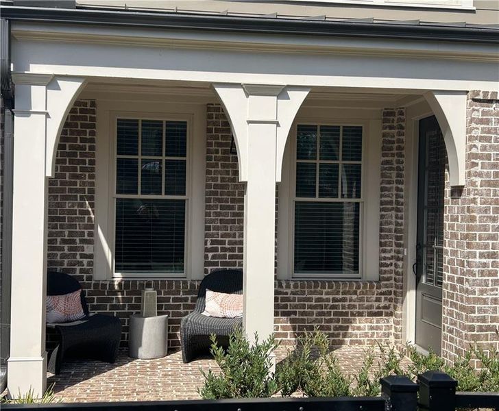 Exterior details and patio area of a home in Devin's Shire, Kennesaw (Image 28). Exterior details and patio area of a home in Devin's Shire, Kennesaw (Image 28).
