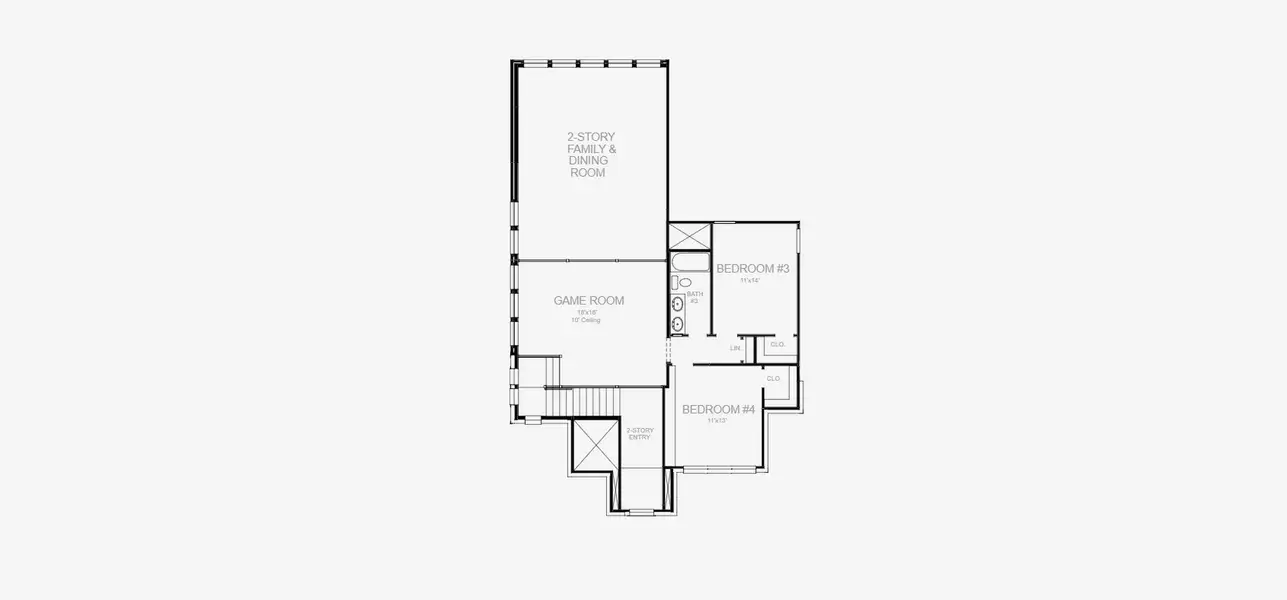 2D floor plan layout of this home in Briggs Ranch, San Antonio, TX (Image 5).