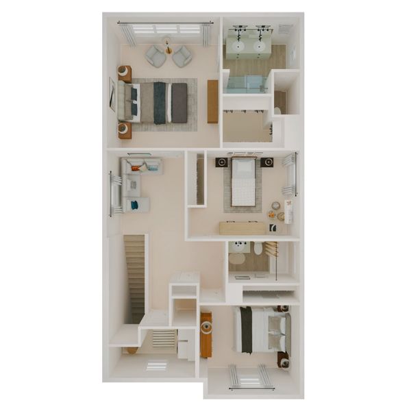 2D floor plan layout for the Nicola by K. Hovnanian® Homes in Osprey Ranch, Winter Garden, FL (Image 14). 2D floor plan layout for the Nicola by K. Hovnanian® Homes in Osprey Ranch, Winter Garden, FL (Image 14).