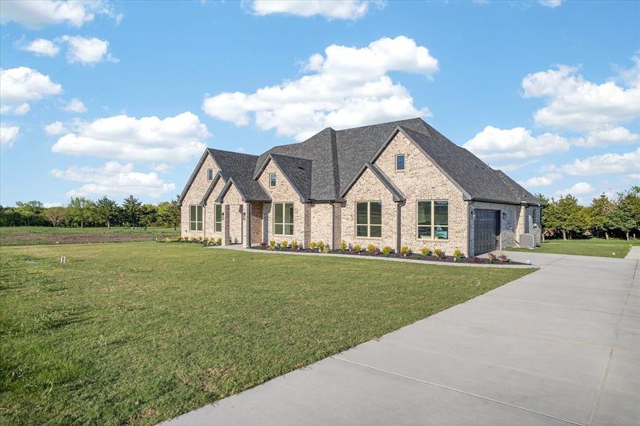 Front exterior of a new home in , Celeste, TX, highlighting curb appeal (Image 27).
