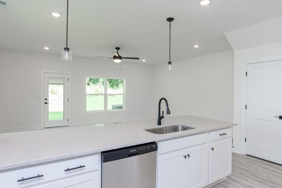 Representative furnished interior of a home built from the 1692 Townhome by Adams Homes in Parkstone Place Townhomes, Roebuck (Image 4).