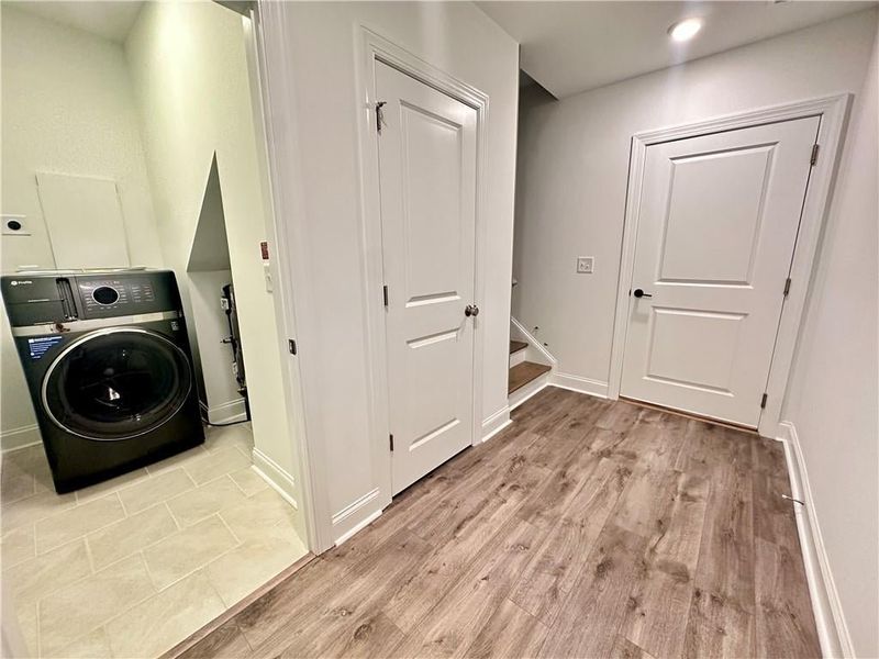 Magnolia Plans feature GE Profile 2 in 1 Washer & Dryer standard, *photos are from the Magnolia model at different home site*