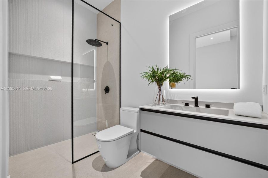 Furnished interior view inside a new home in , Miami (Image 39).
