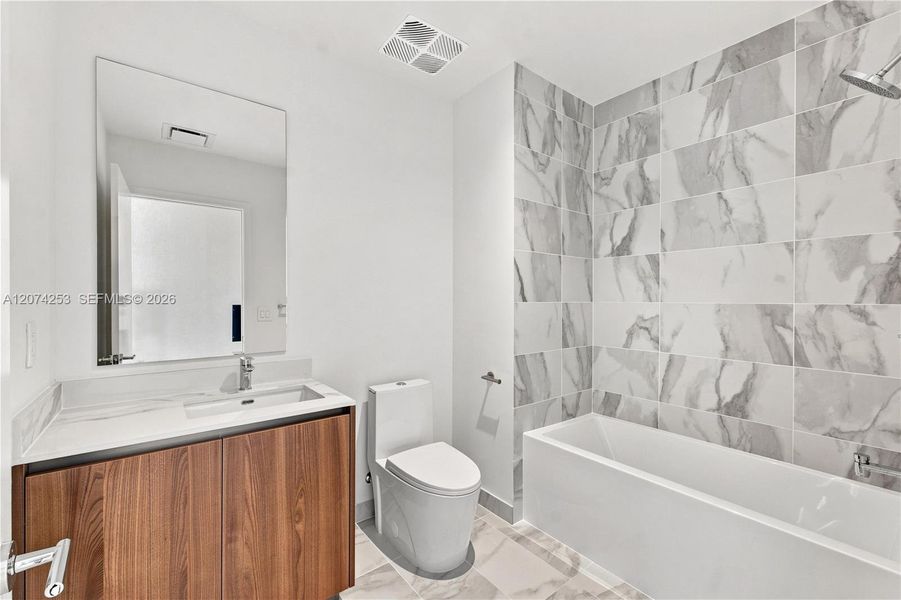 Furnished interior view inside a new home in , Miami (Image 7).