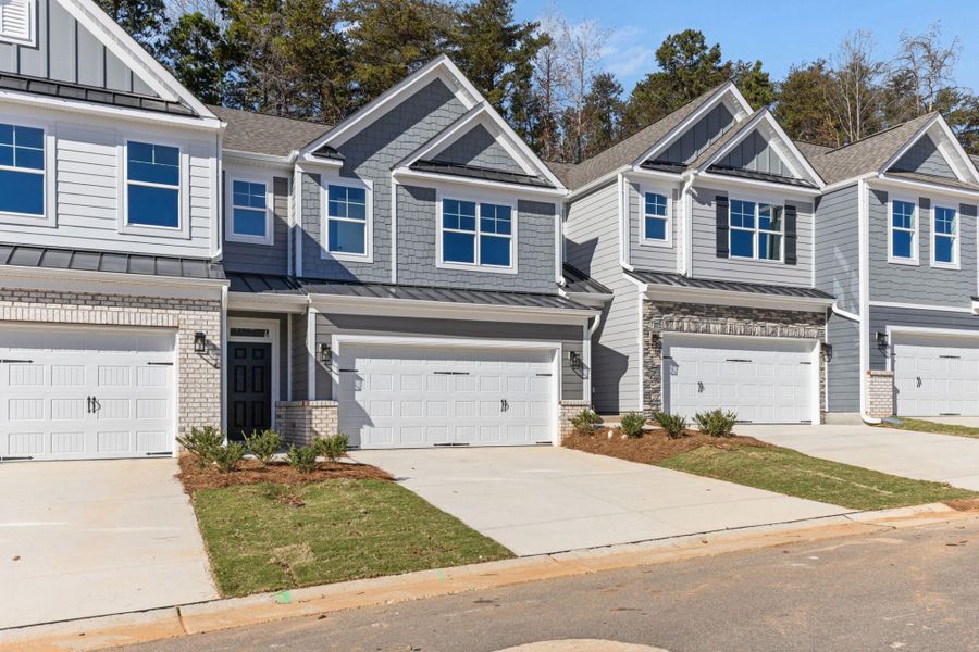 Front exterior of a new home in Harbor Crossing, Greensboro, NC, highlighting curb appeal (Image 22).