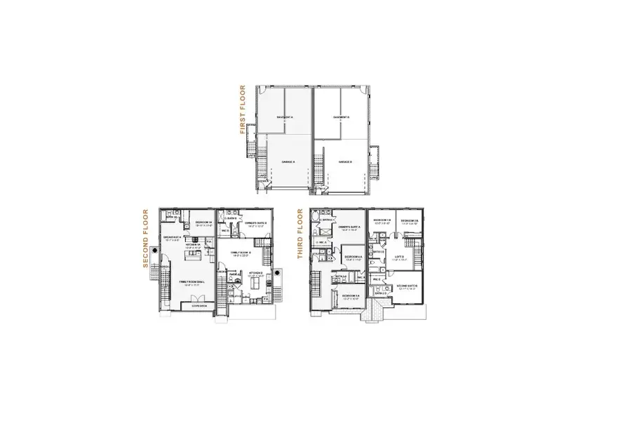 2D floor plan layout of this home in Townsen Landing, Humble, TX (Image 4).