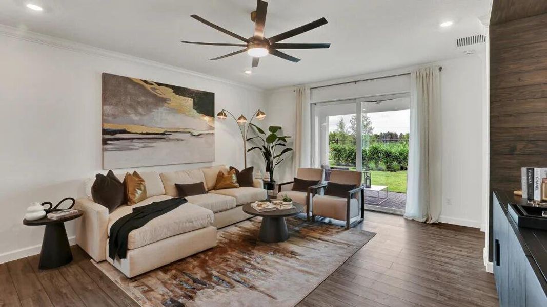 Furnished interior view inside a new home in Glynlea Country Club: The Twin Homes Collection, Port St. Lucie (Image 5).