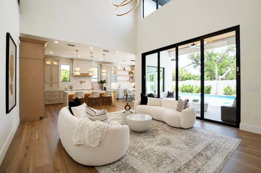 Furnished interior view inside a new home in , Sarasota (Image 38).